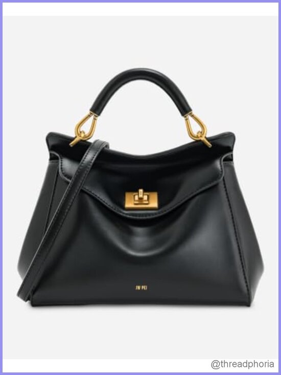 Handbags - JW PEI Lucia Vegan Leather Top-Handle Handbag Gold Hardware Detachable Strap
